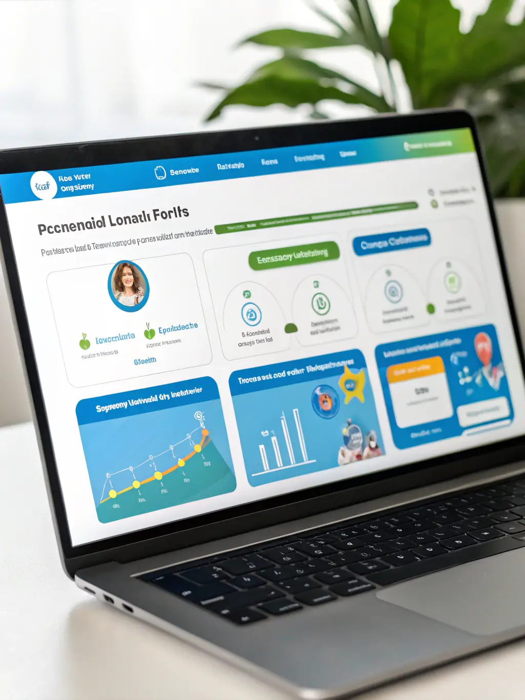 A futuristic image of an AI-powered learning platform interface, showing personalized learning paths and real-time feedback.
